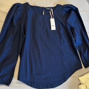 Vineyard vines women’s Blouson Sleeve Poplin Top size L.
